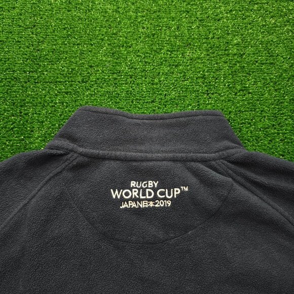 Rugby World Cup Sweater Men Large Navy Blue Japan 2019‎ England 1/4 Zip Fleece - Picture 12 of 12